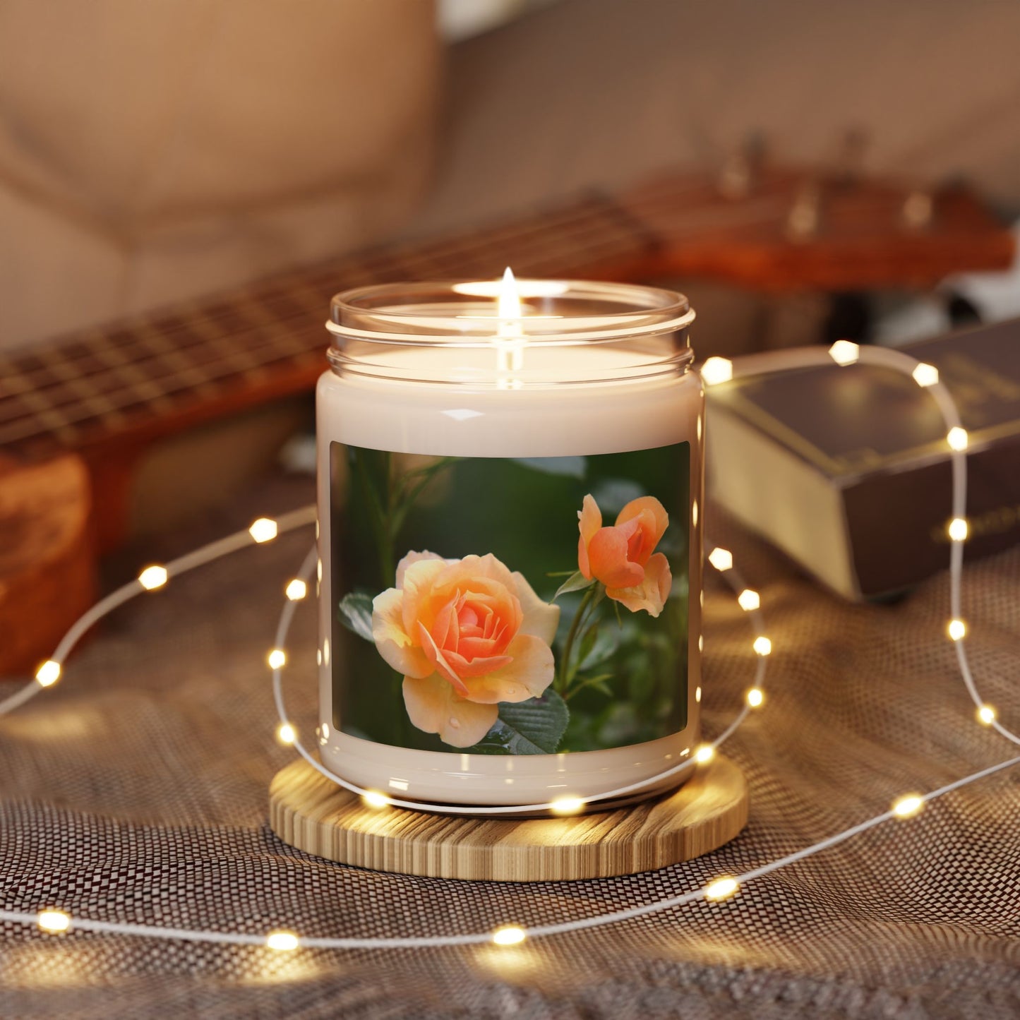 Rose Garden Scented Soy Candle - Aromatic Home Decor