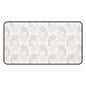 Desk Mat — Neutral Leaf Pattern Desk Mat (Beige Minimal Botanical Mousepad)