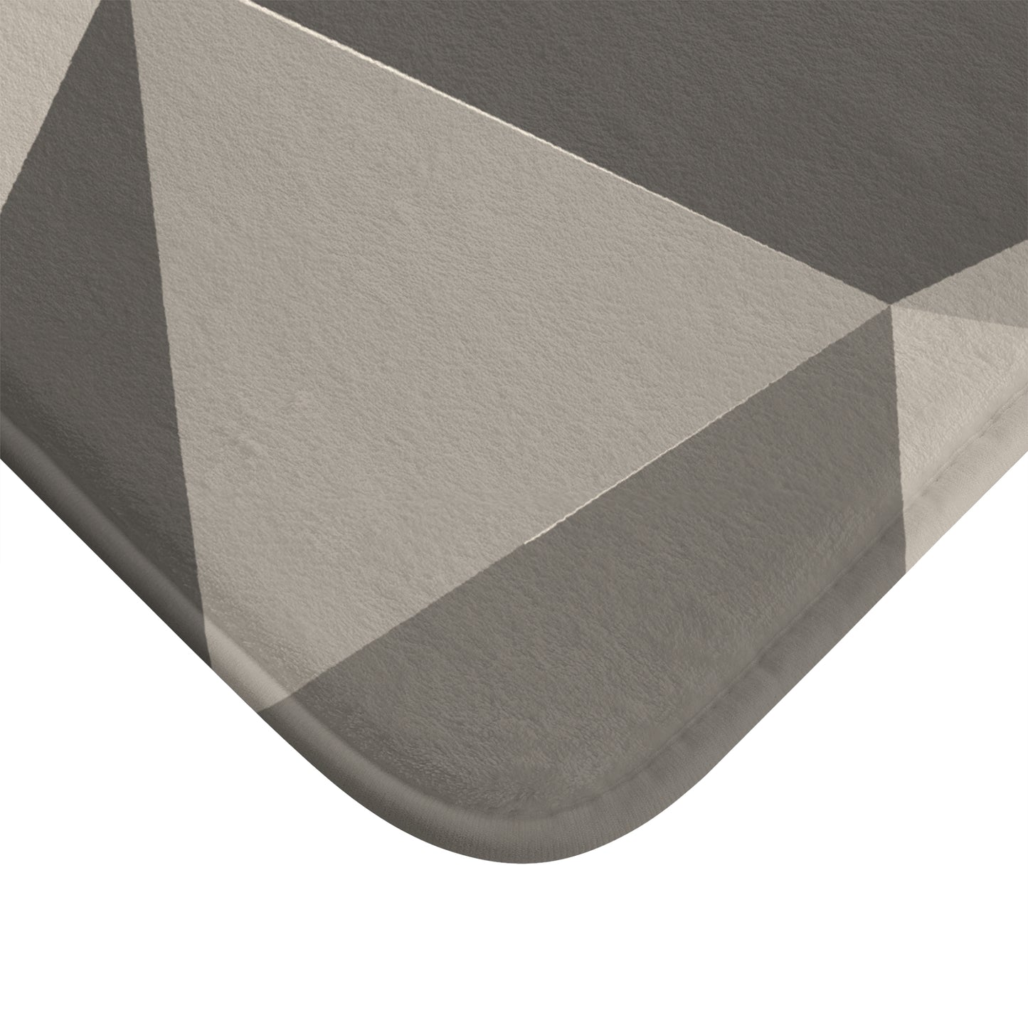 Geometric Gray Bath Mat - Modern Bathroom Decor, Stylish Rug for Home, Non-Slip Floor Mat, Housewarming Gift, Minimalist Design