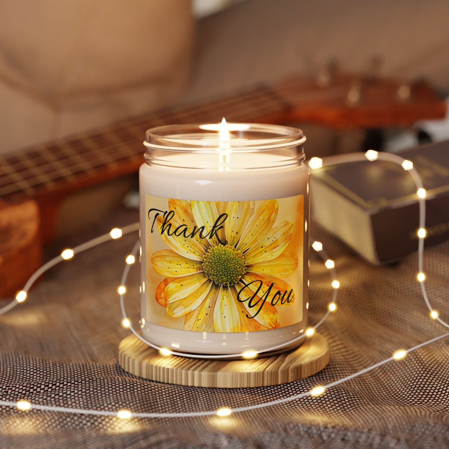 Thank You Scented Soy Candle — 9oz Floral Gift Candle