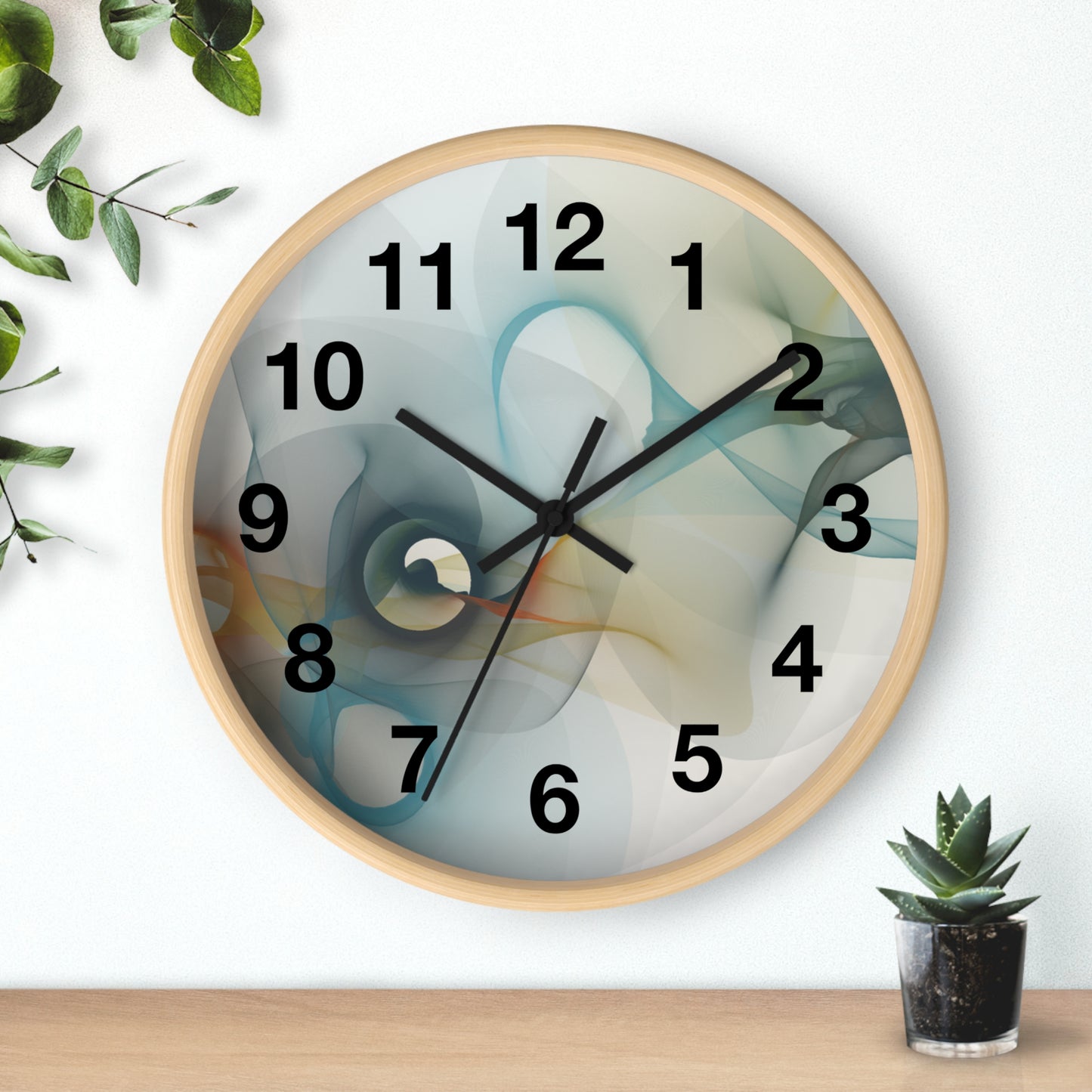 Abstract Smoke Wall Clock | Modern Home Decor