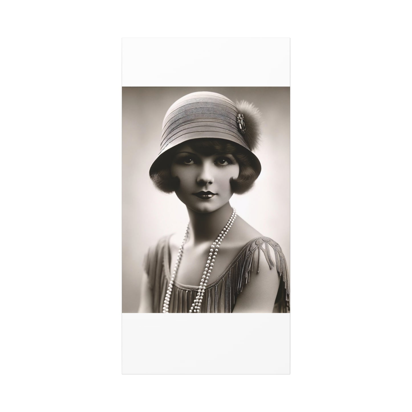Vintage 1920s Flapper Portrait Canvas