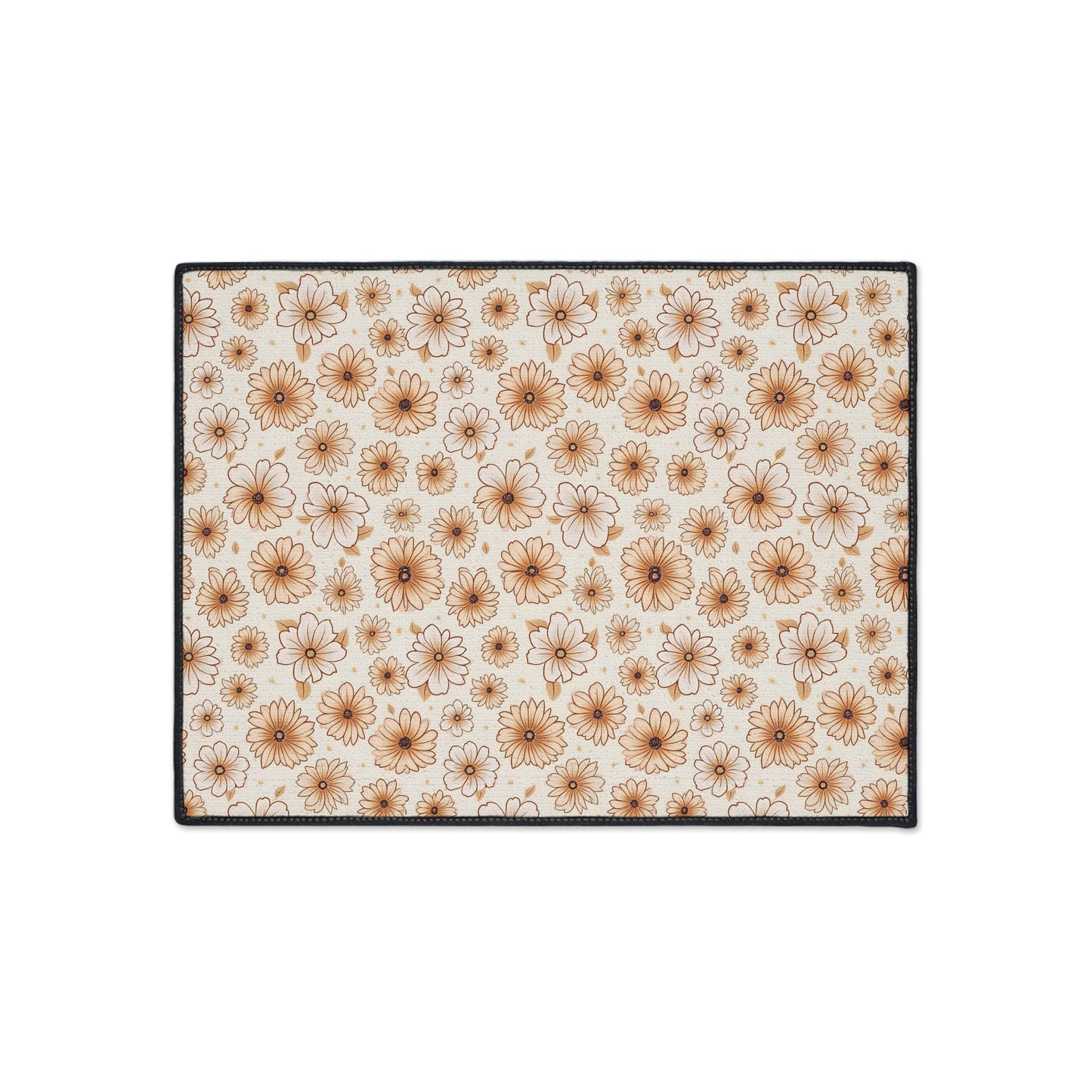 Boho Floral Heavy Duty Floor Mat - Stylish Entrance Rug, Kitchen Mat, Bathroom Mat, Durable Non-Slip, Home Decor