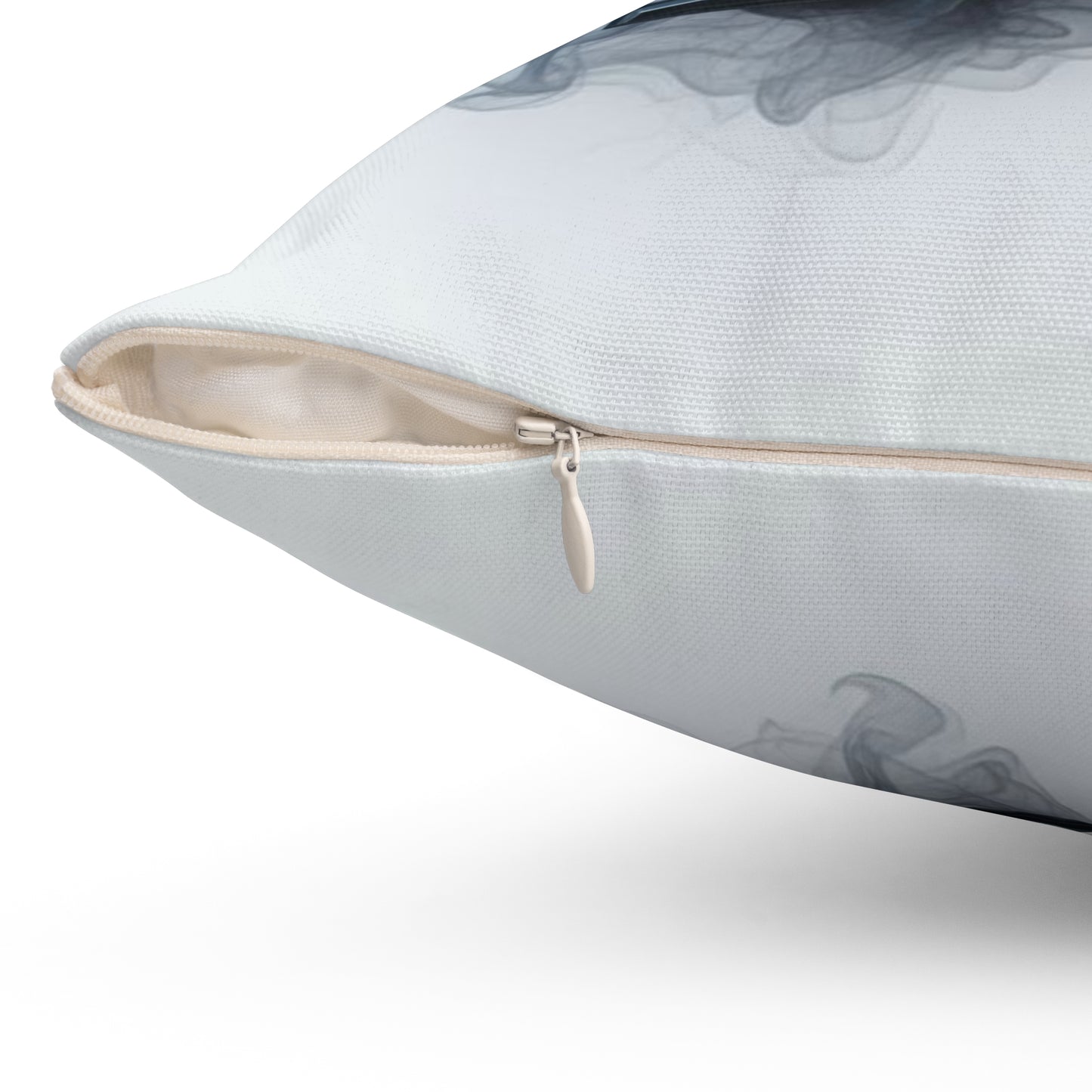 Smoky Monogram 'B' Decorative Pillow — Personalized Initial Accent Cushion