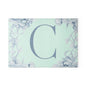 Elegant Floral Monogram Glass Cutting Board, Personalized Kitchen Decor, Wedding Gift, Housewarming Gift, Cooking Essentials, Unique Gift
