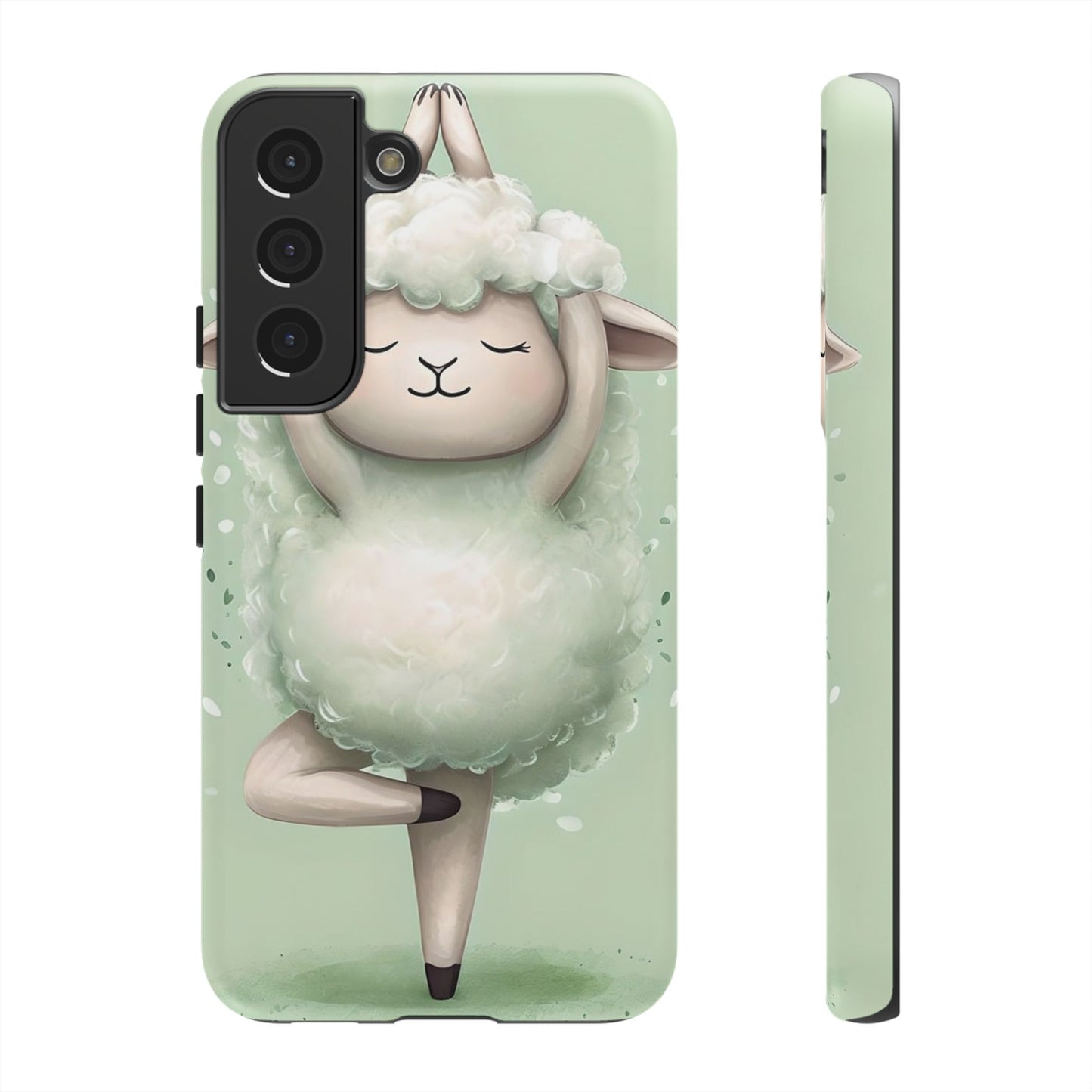 Cute Yoga Sheep Phone Case — Pastel Lamb Ballerina Protective Cover
