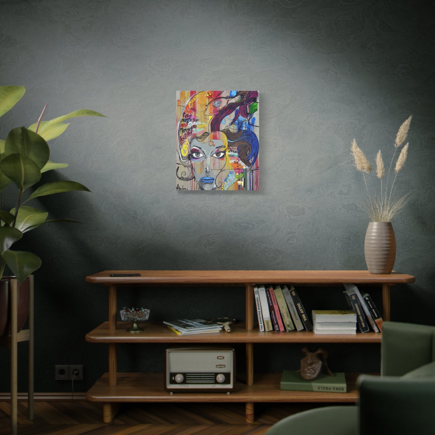 Colorful Graffiti Portrait Canvas