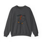 Crewneck Sweatshirt — 'Peck Off' Funny Angry Chicken Graphic