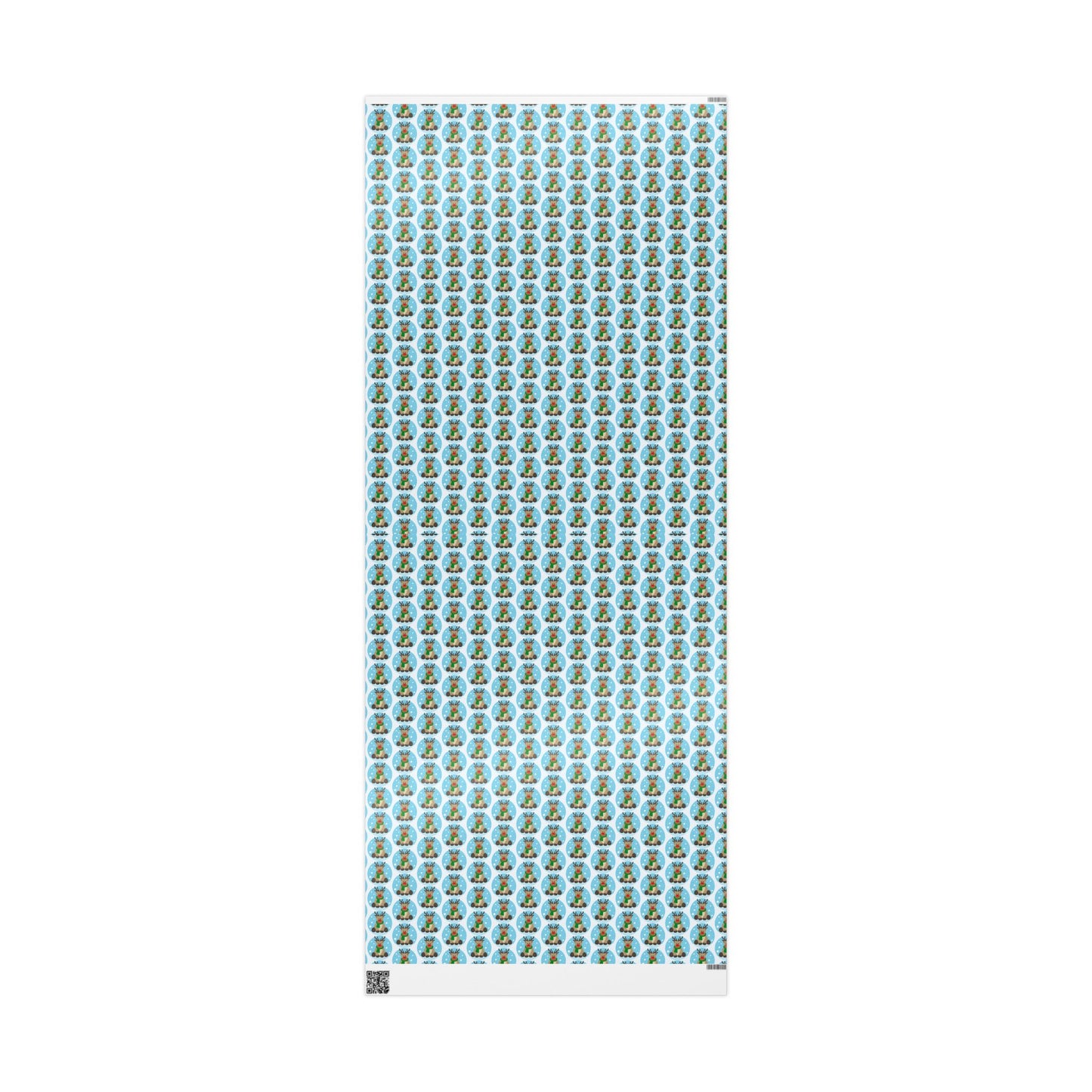 Wrapping Paper — Cheerful Reindeer Pattern Holiday Gift Wrap