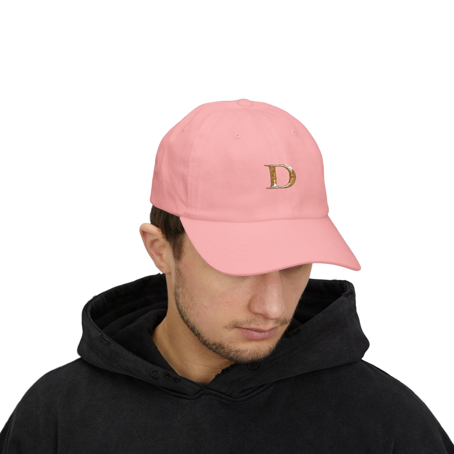 Classic Gold Initial Dad Cap - Letter D
