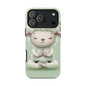 Meditating Lamb Phone Case — Cute Pastel Protective iPhone Cover