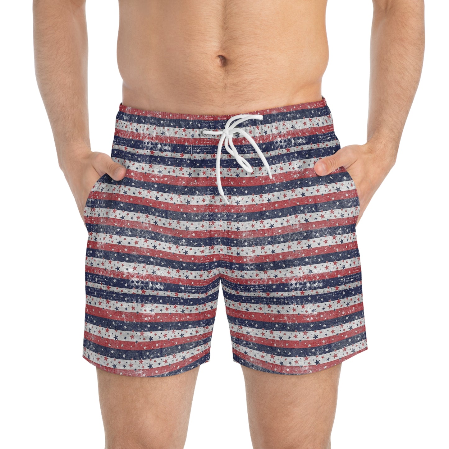 Patriotic Swim Trunks for Summer Fun, Beachwear