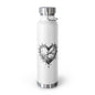 Stylish Insulated Water Bottle, Travel Flask, Gift for Him/Her, Fitness Bottle, Eco-Friendly Drinkware, 22oz Copper Design