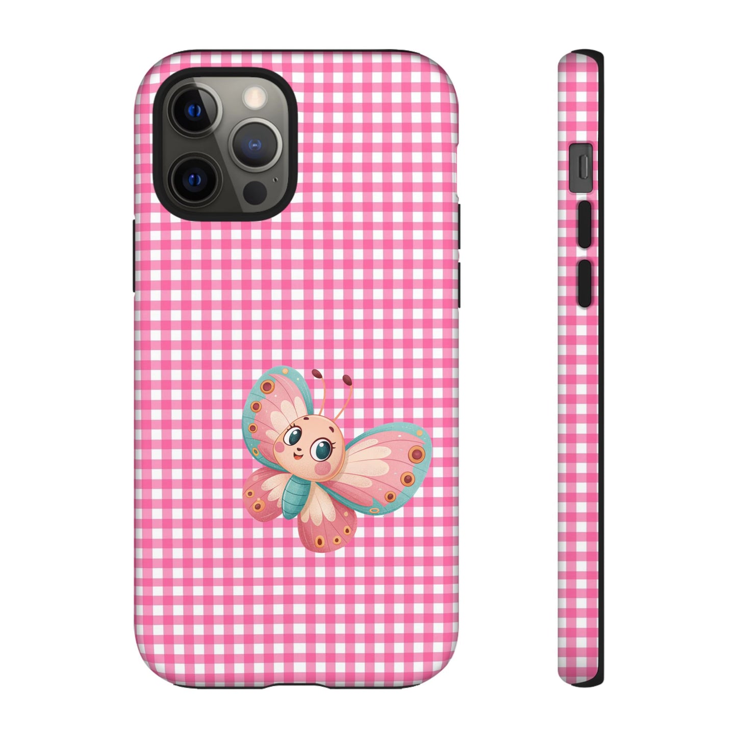 Cute Butterfly Phone Case, Tough Cases, Floral Phone Accessory, Gift for Her, Spring Fashion, Kids' Birthday Present, Pastel Aesthetic