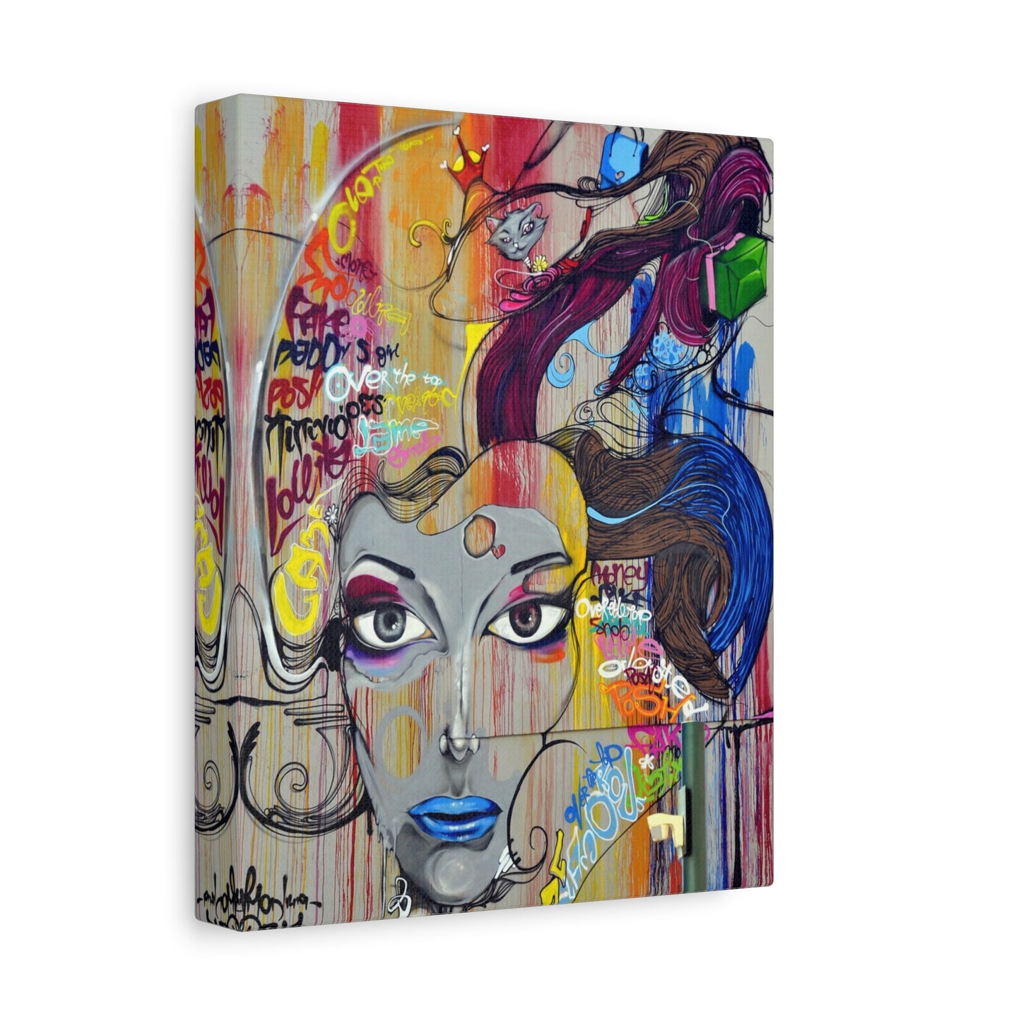 Colorful Graffiti Portrait Canvas