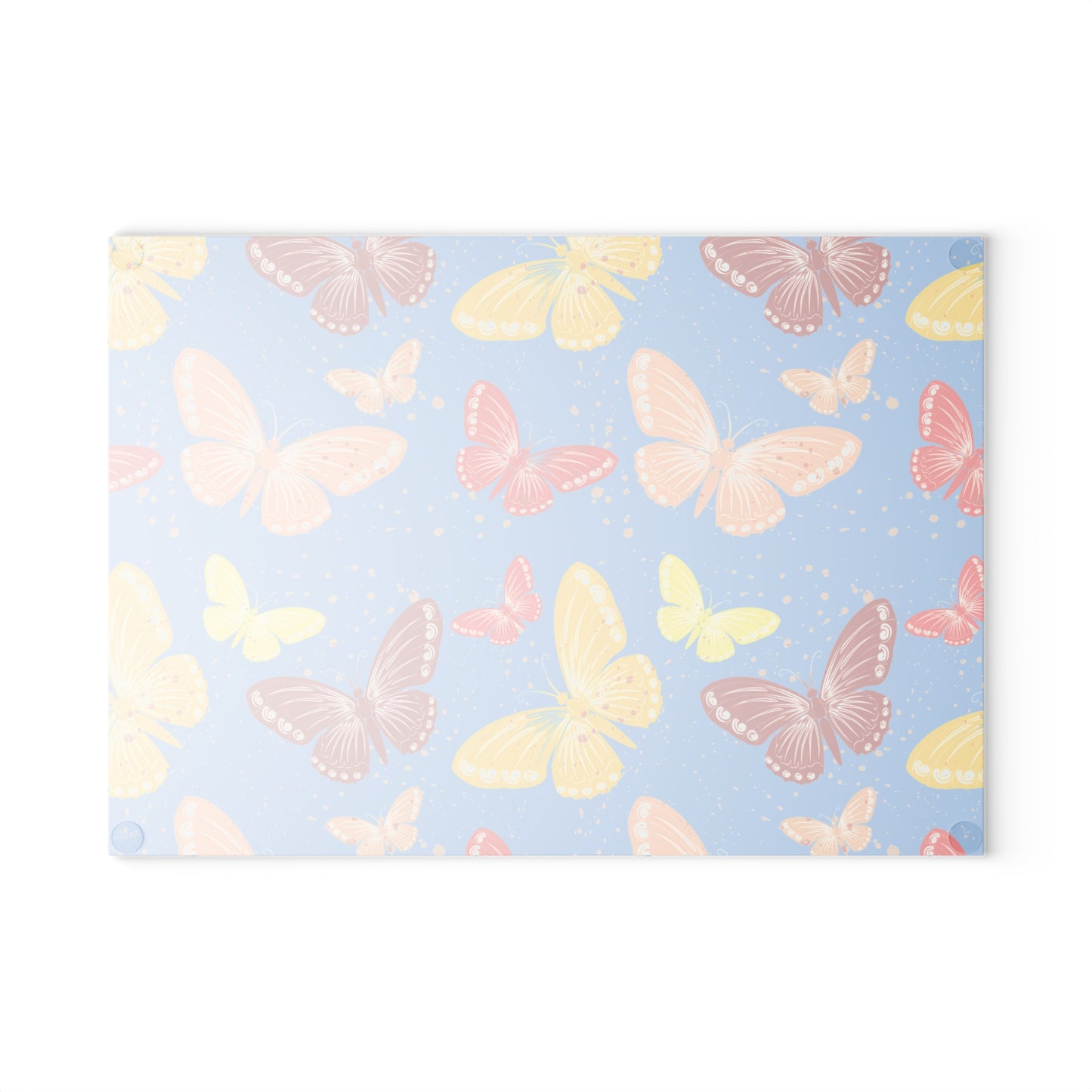 Butterfly Pattern Glass Cutting Board for Kitchen Decor