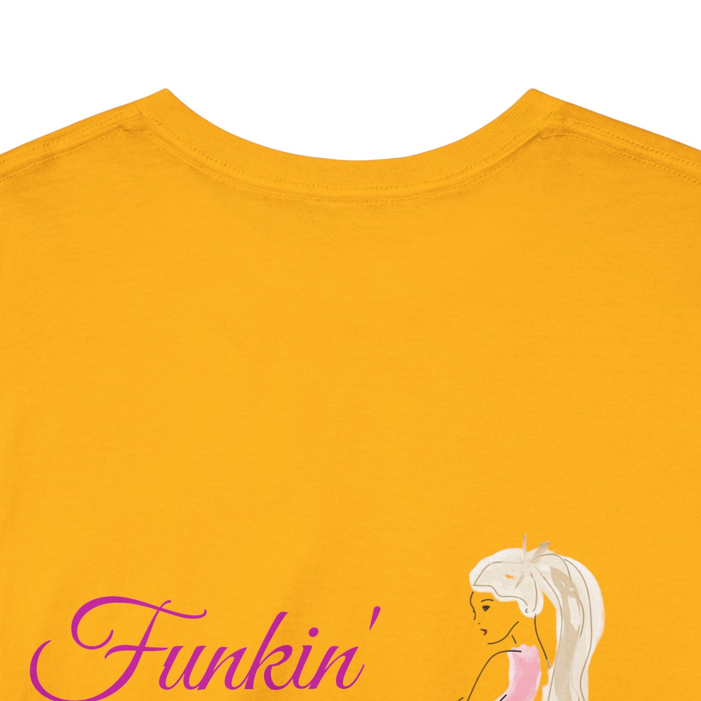 Funkin' Fabulous Tee — Pink Gown Illustration Women's Empowerment T‑Shirt