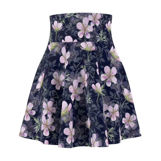 Floral Women's Skater Skirt, Feminine Aesthetic Skirt, Spring Fashion, Birthday Gift, Casual Wear, Boho Style