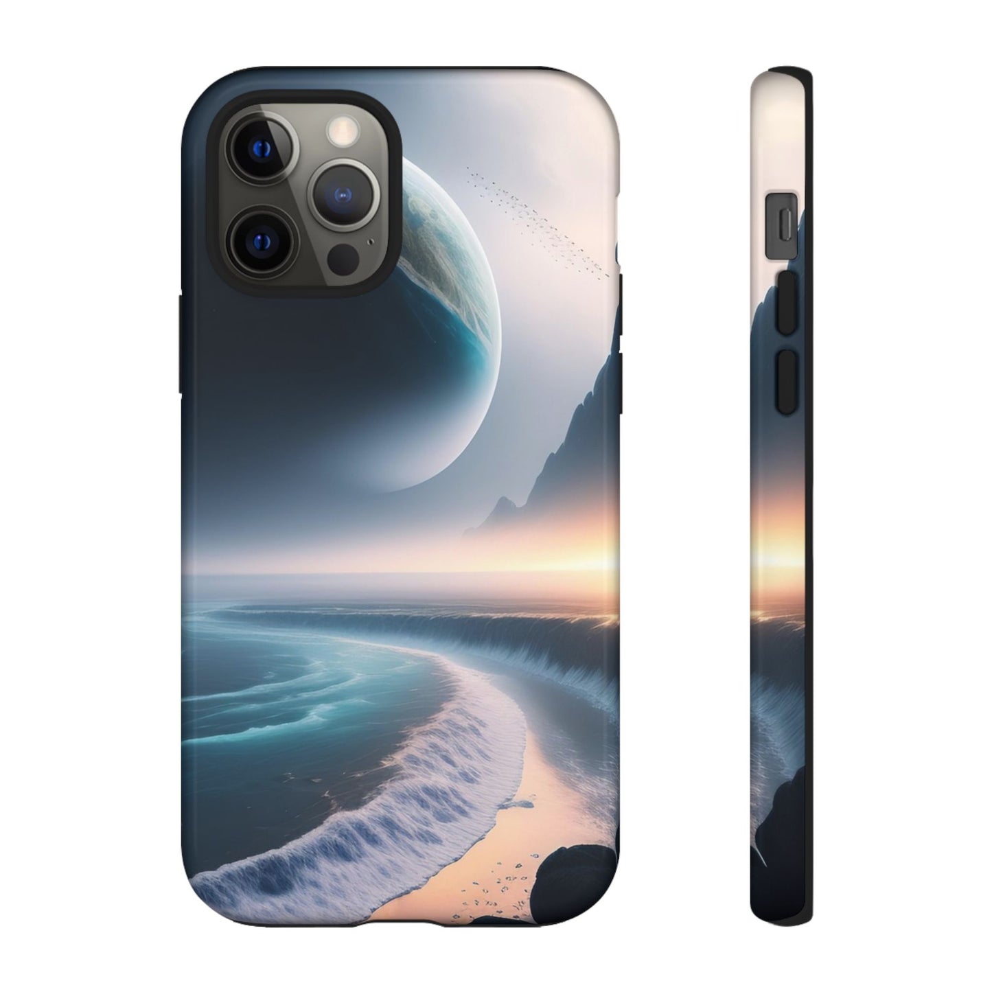 Galaxy Ocean Phone Case — Surreal Planet Beach Tough Case