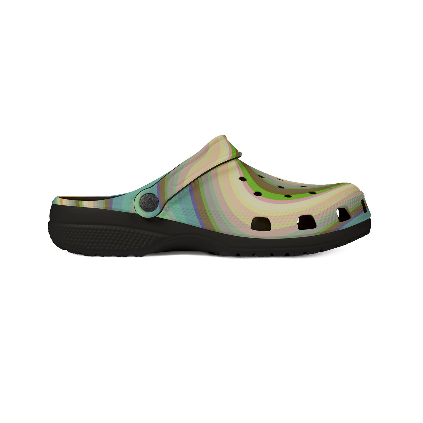 Retro Swirl Clogs — Colorful EVA Foam Comfort Shoes