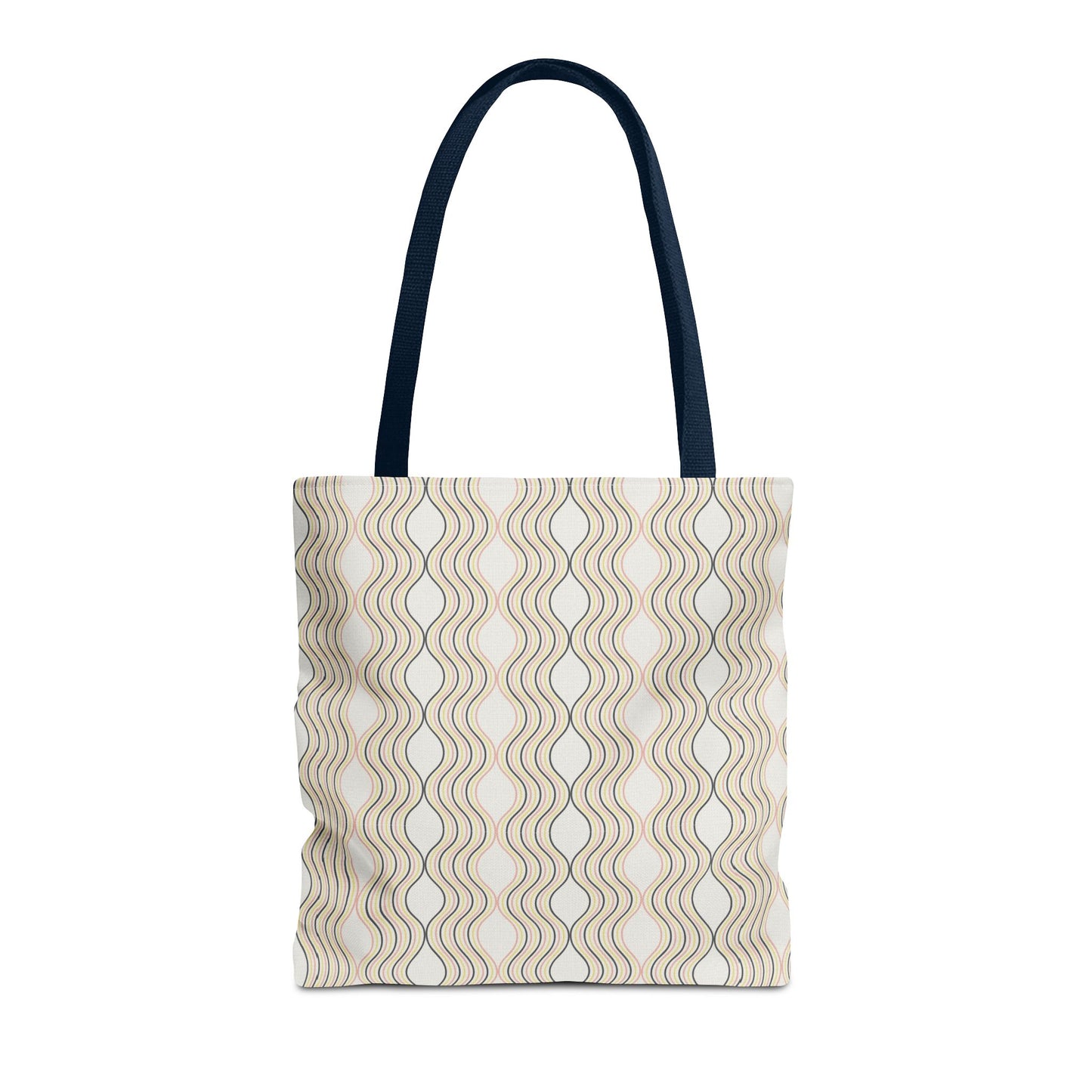 Waves Pattern Tote Bag, Boho Chic Handbag, Everyday Carry, Beach Bag, Gift for Her, Eco-Friendly Style