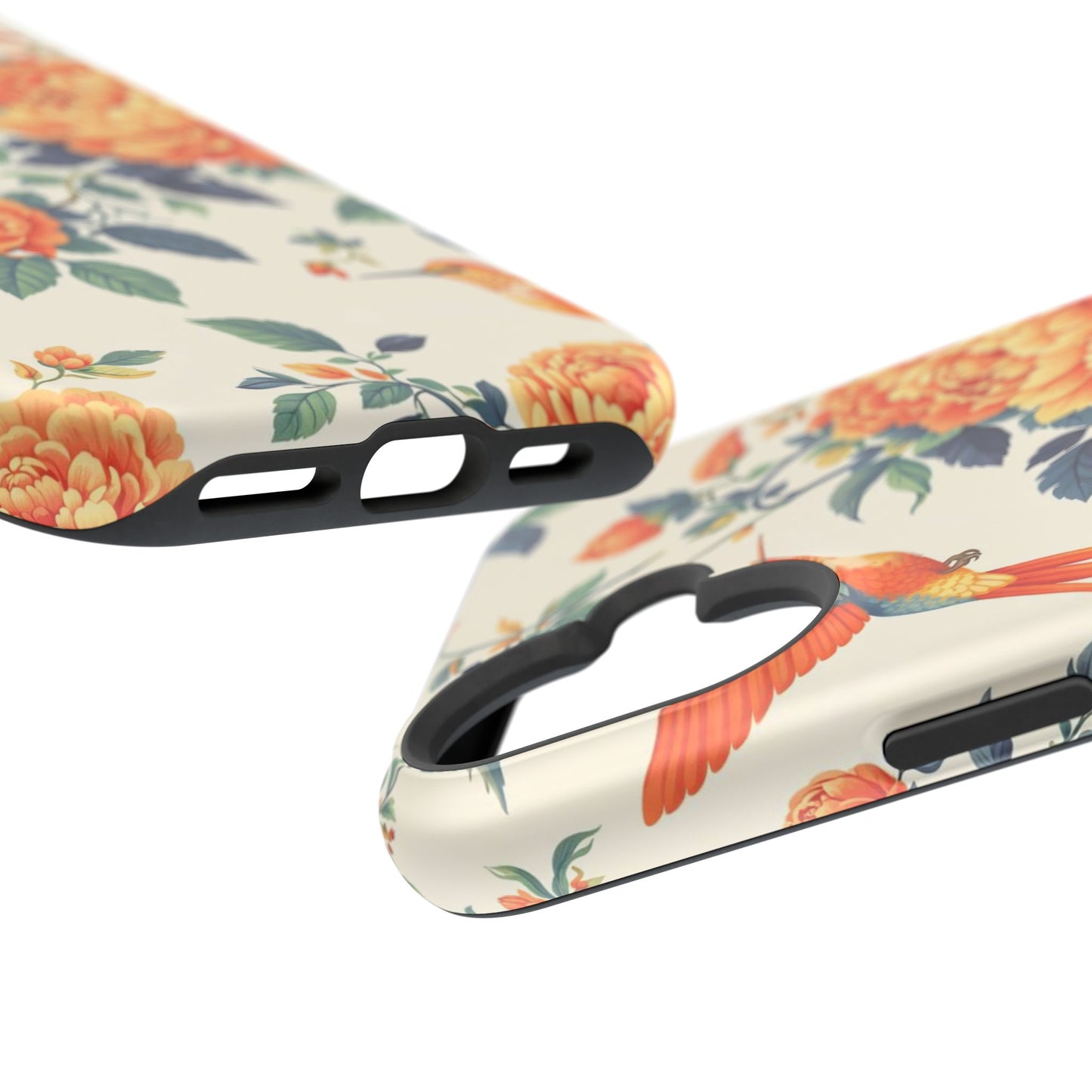 Floral Hummingbird Magnetic Phone Case — Impact-Resistant Protective Cover