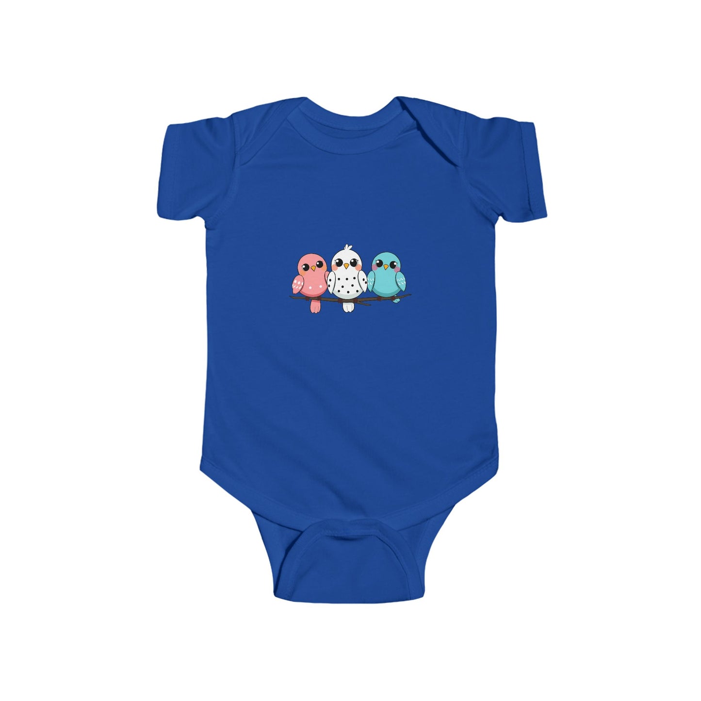 Cute Baby Bodysuit with Colorful Birds, Infant Tee, Newborn Outfit, Baby Shower Gift, Unisex Babywear