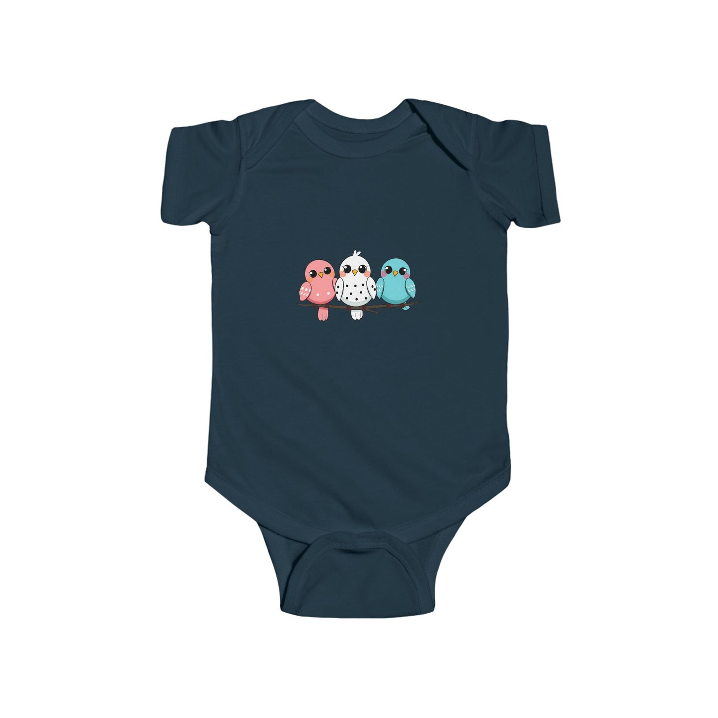 Cute Baby Bodysuit with Colorful Birds, Infant Tee, Newborn Outfit, Baby Shower Gift, Unisex Babywear