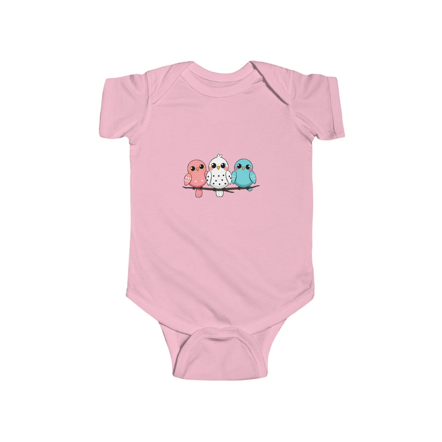 Cute Baby Bodysuit with Colorful Birds, Infant Tee, Newborn Outfit, Baby Shower Gift, Unisex Babywear