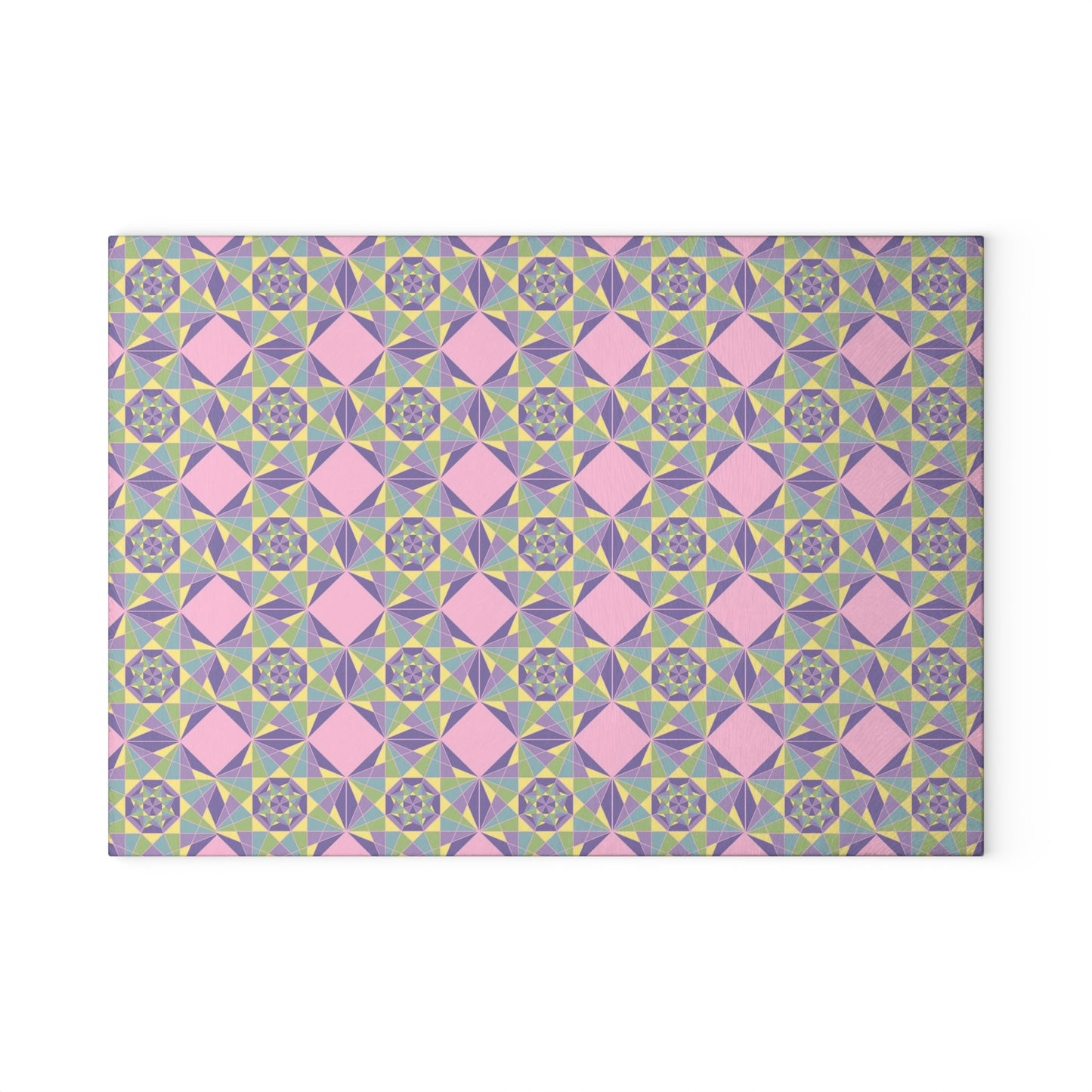 Pastel Pattern Glass Cutting Board, Kitchen Gift, Home Decor, Wedding Present, Cooking Essential, Unique Kitchenware