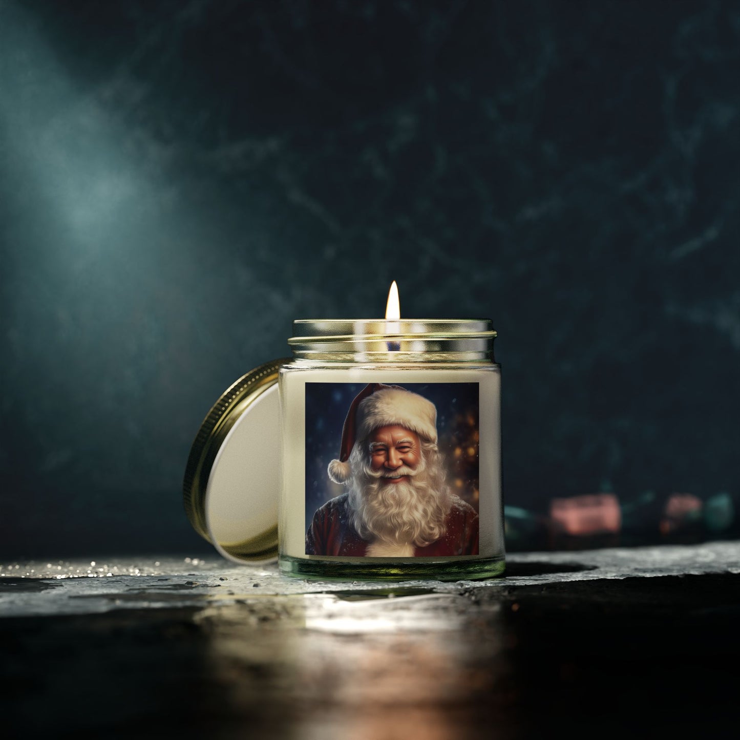 Festive Santa Scented Candle | Holiday Gift, Cozy Home Decor, Christmas Candle, Seasonal Aromatherapy, Unique Stocking Stuffer