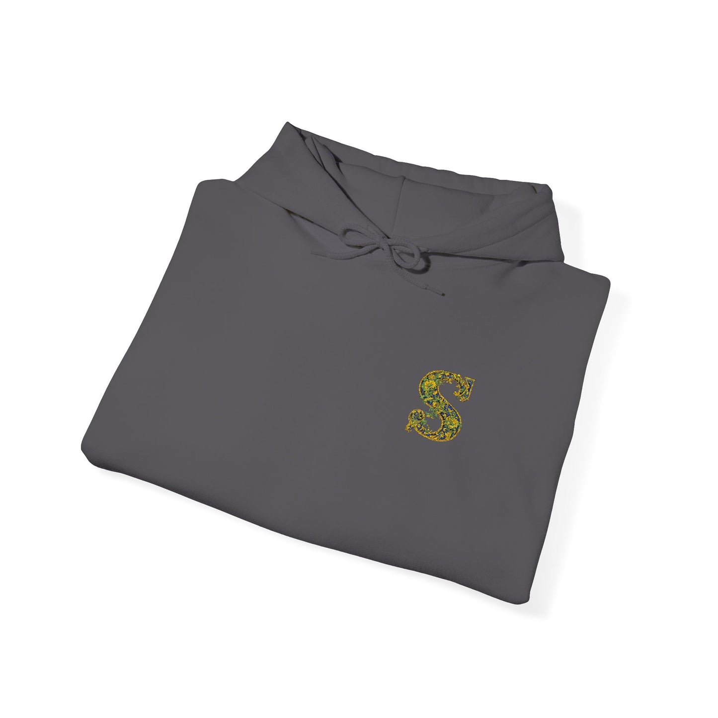 Floral S Initial Hoodie — Monogrammed Flower Letter Sweatshirt