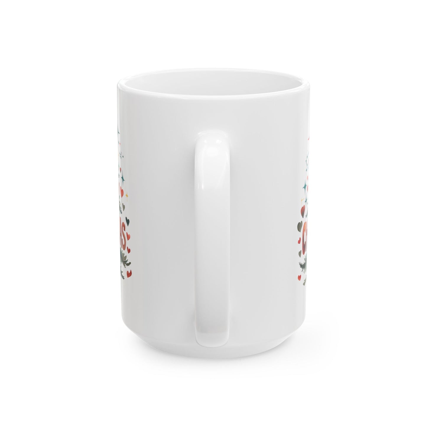 Festive Christmas Mug, Holiday Gift, Hot Cocoa Cup, Merry Christmas Beverage Container, Winter Decor, Family Gatherings