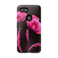 Floral iPhone Case | Tough Cases with Pink Poppy Design, Elegant Flower Phone Cover, Gift for Her, Spring Accessories, Chic Tech