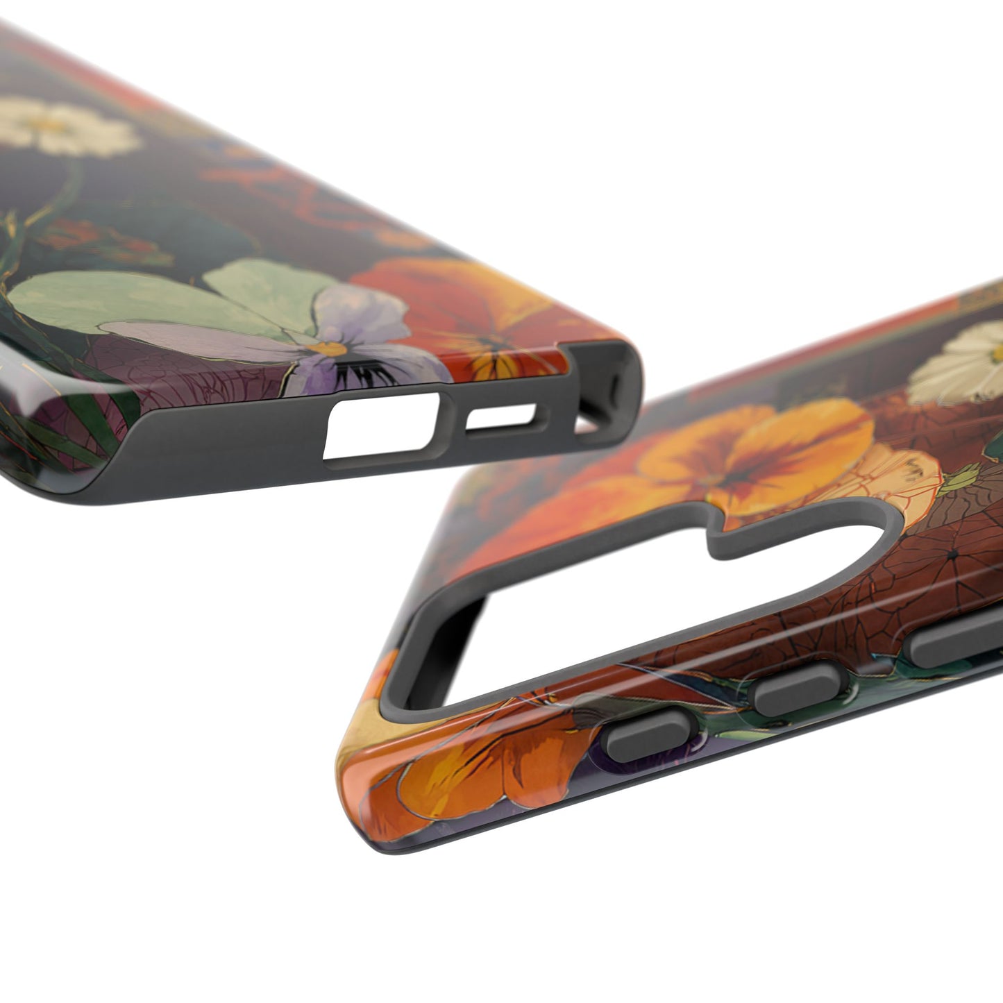 Floral Pansy Tough Phone Case — Vintage Botanical Protection