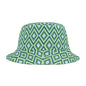 Green Geometric Diamond Pattern Bucket Hat