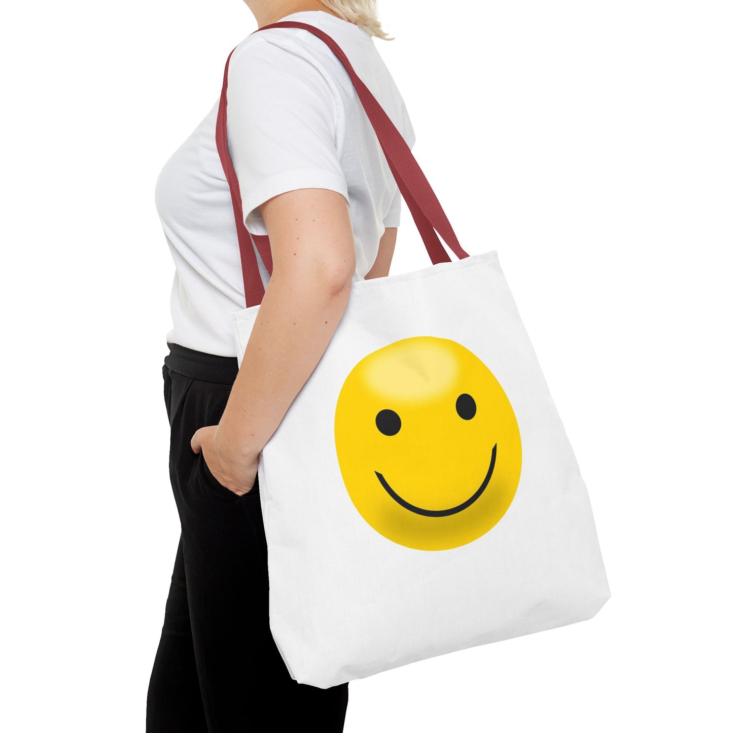 Smiley Face Tote Bag, Eco-Friendly Shopping Bag