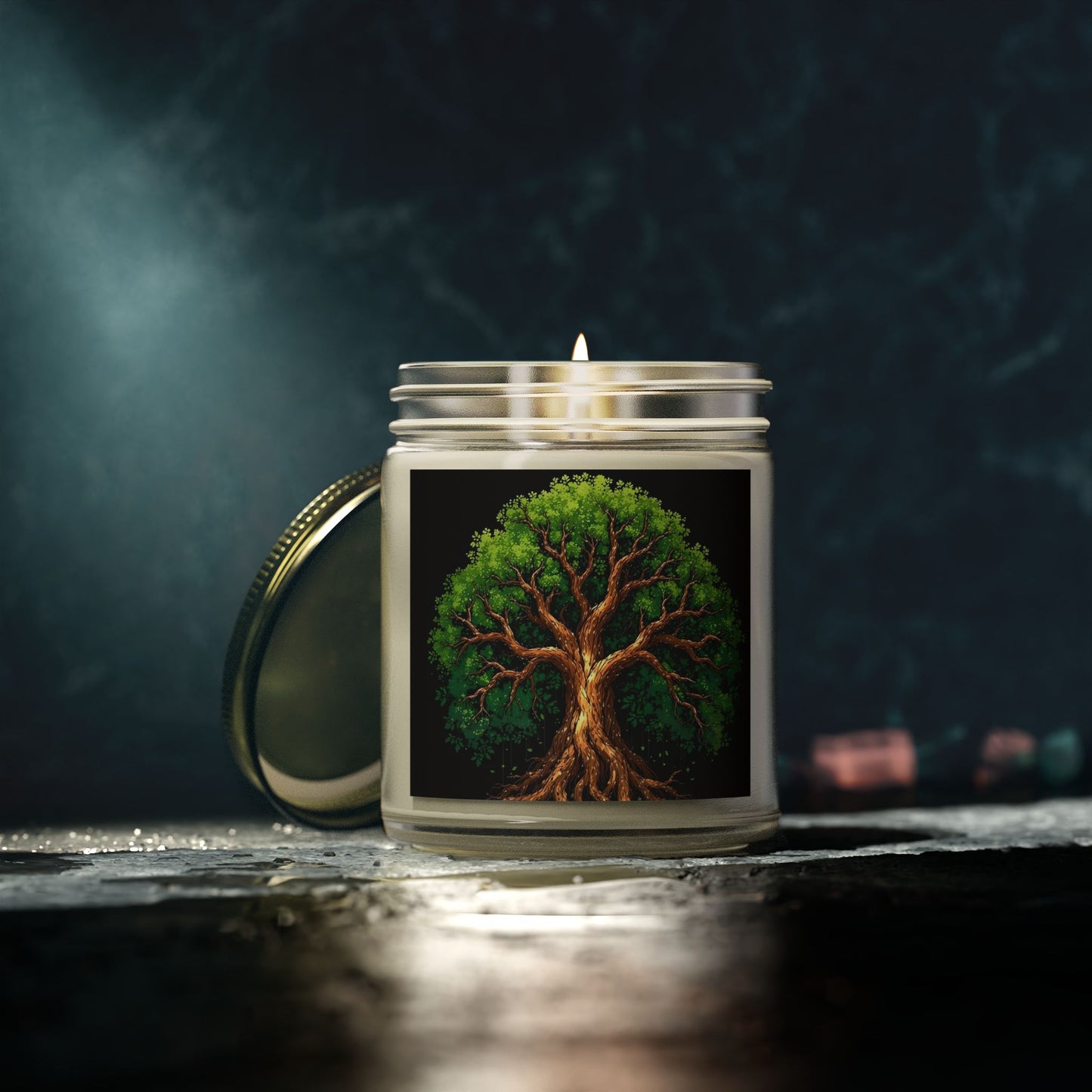 Scented Candles, Coconut Apricot Wax - Tree of Life Design, Eco-friendly Aromatherapy, Home Fragrance, Gifts for All Occasions