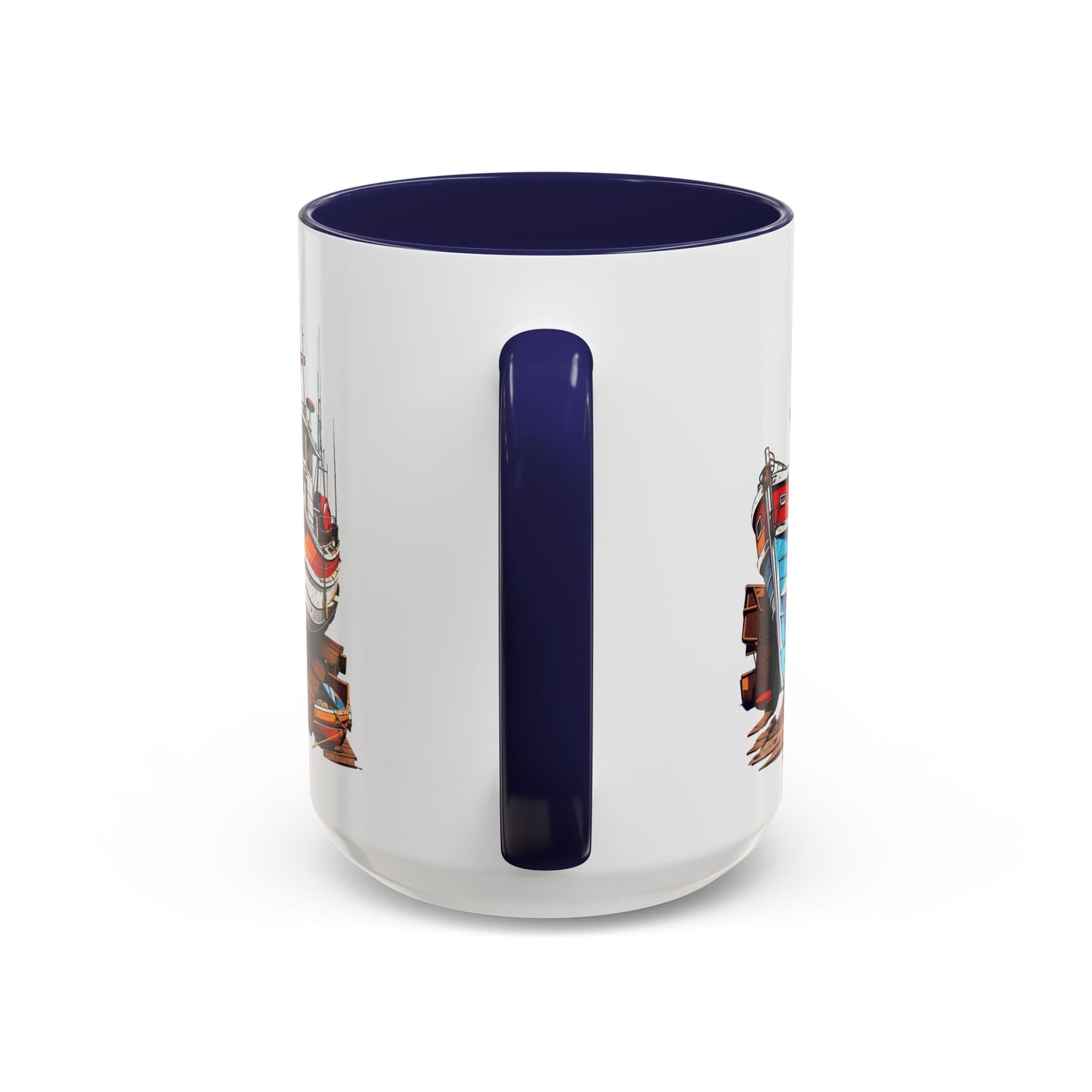 Nautical Accent Coffee Mug | Perfect for Boat Lovers, Sailor Gifts, Coastal Decor, Unique Gift Idea, Custom Artwork Mug