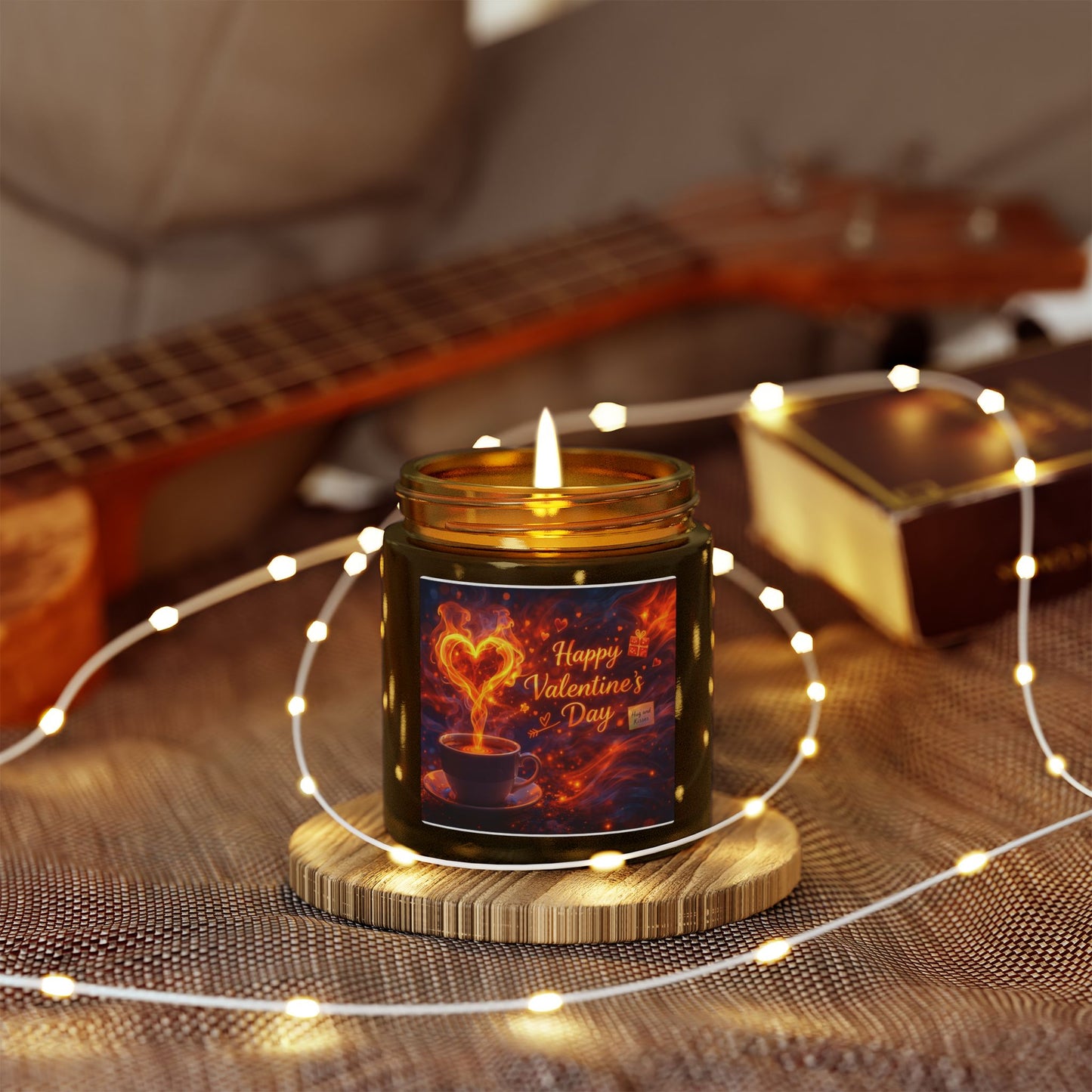 Valentine’s Day Coconut Apricot Scented Candle (4oz/9oz)
