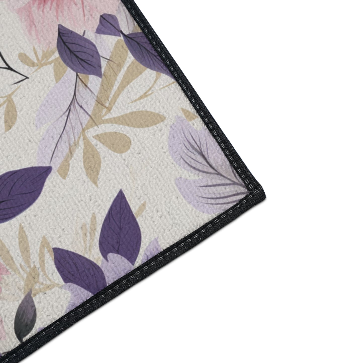 Floral Heavy-Duty Floor Mat — Pink & Purple Dahlia Entry Rug