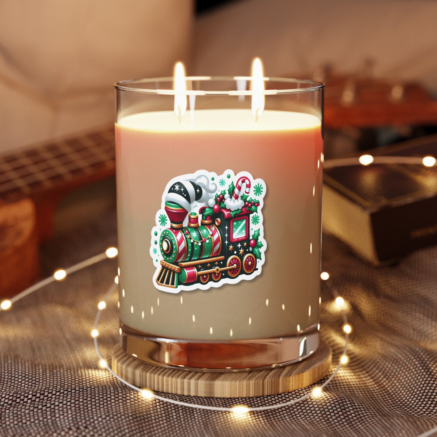 Holiday Train Scented Candle — 11oz Festive Christmas Glass Candle