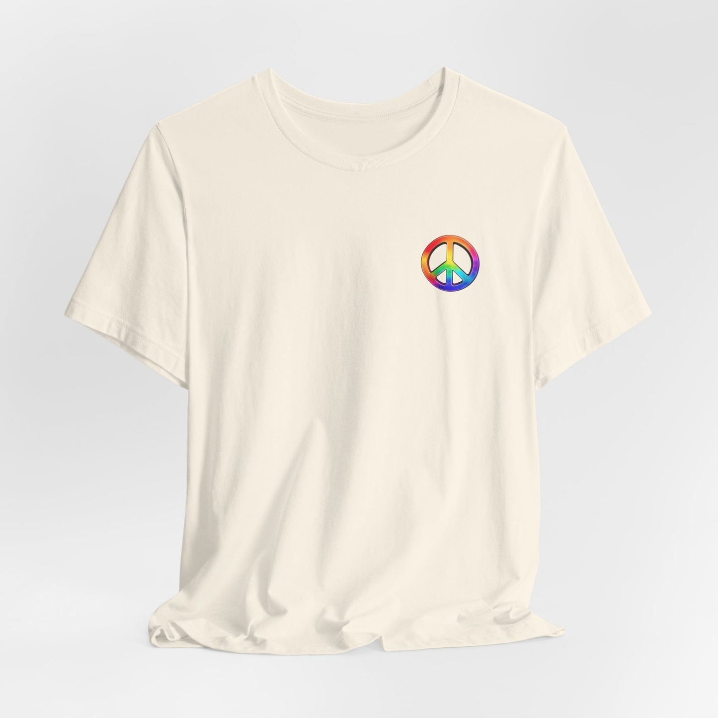 Peace Sign Tie-Dye Tee — Rainbow Hippie Peace Symbol T-Shirt