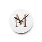 Elegant Monogram Acrylic Wall Clock - Letter M