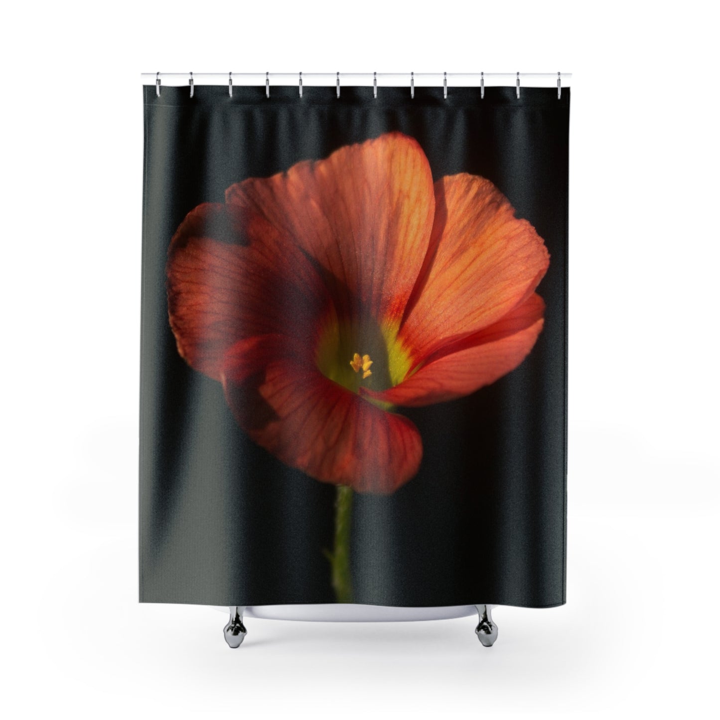 Elegant Floral Shower Curtain, Bohemian Home Decor