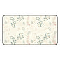 Floral Vine Desk Mat — Cream Botanical Mouse Pad for Home Office