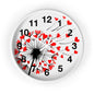 Heart Dandelion Wall Clock — Romantic Red Heart Seeds Decorative Clock