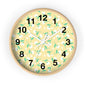 Floral Yellow Wall Clock, Home Decor, Gift for Her, Spring Vibes, Kitchen Accessory, Mother's Day Gift