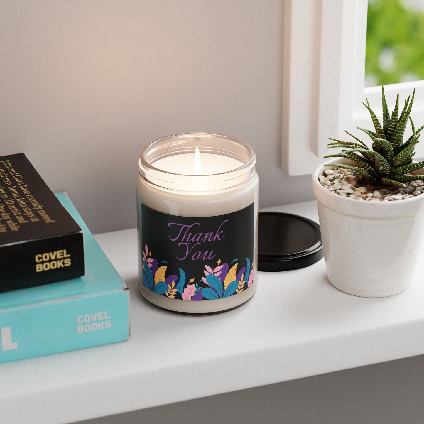 Thank You Scented Soy Candle — 9oz Floral Thank-You Gift Candle