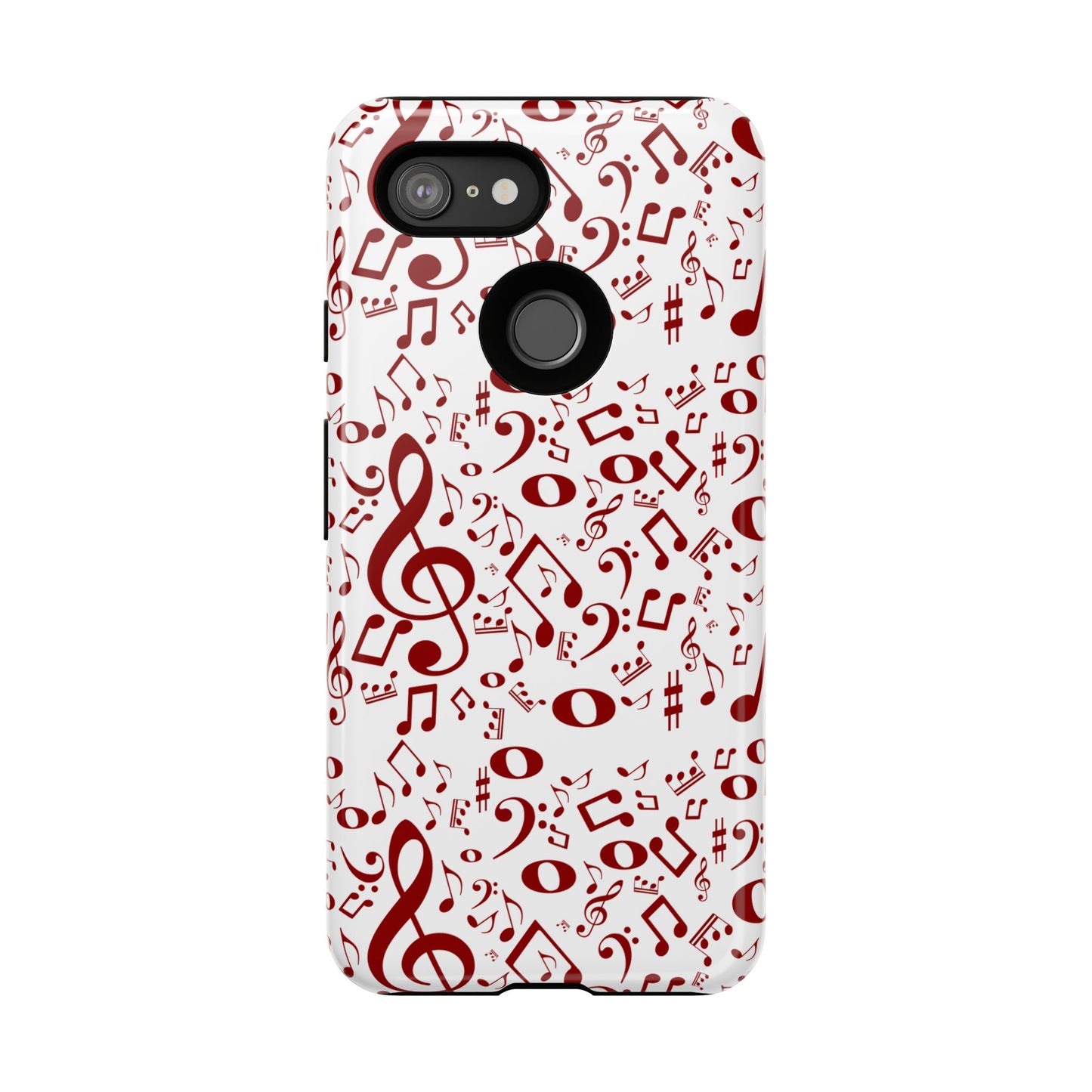 Musical Note Phone Case, Tough iPhone Cover, Gift for Musicians, Customizable, Music Lover's Accessory, Durable Phone Protection